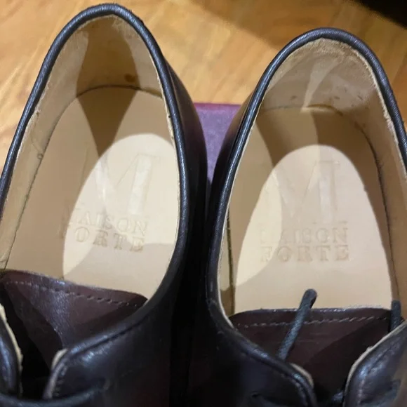 Brand New Maison Forte lace-up whole cut shoes Brown Sz 10 M - Picture 7 of 11